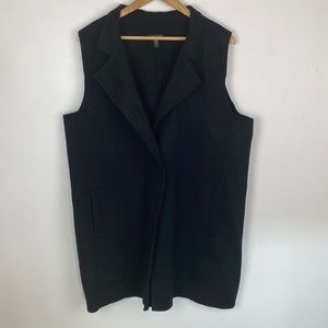 Eileen Fisher Wool Blend Wrap Vest Easy Fit, Calf Length